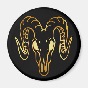 GOLD RAM-KOPF MAGNET