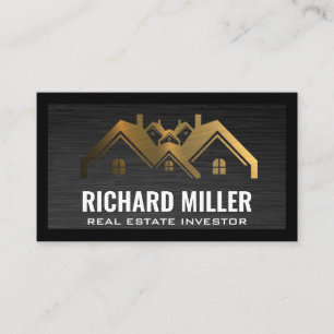 Gold Real Anwesen Roof Anleger von Immobilien Visitenkarte