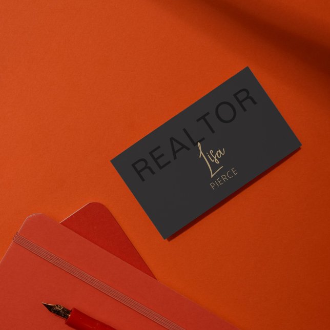 Gold Real Estate Agent Business Cards With QR Code Visitenkarte (Von Creator hochgeladen)