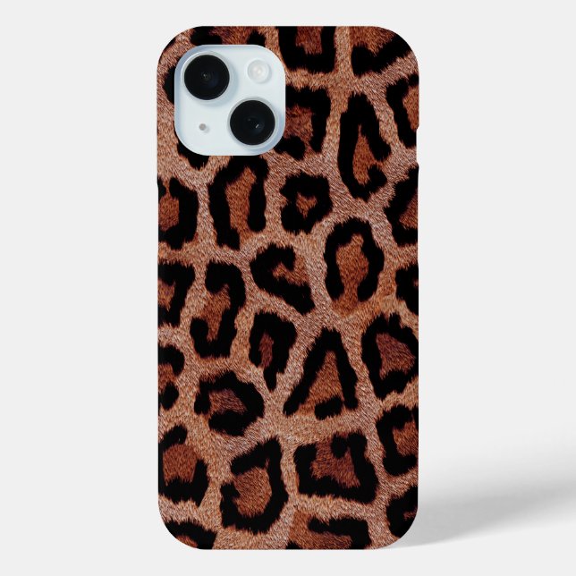 Gold Red Brown Black Leopard Animal Print Case-Mate iPhone Hülle (Rückseite)