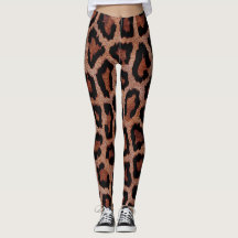 Gold Red Brown Black Leopard Animal Print