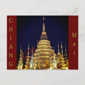 Gold & Red Chiang Mai Postkarte