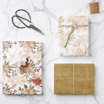 Gold Red Christmas Floral Geschenkpapier Set<br><div class="desc">Lassen Sie sich in dieser Urlaubssaison mit unserem atemberaubenden Set von 3 Weihnachtsverpackungspapier-Designs verwöhnen. Das erste Design zeichnet sich durch ein lebhaftes Blumenmuster in Rot und Gold aus, das eine festliche Touch ergänzt. Die zweite präsentiert ein zartes goldenes Weihnachtsblumenliniendesign für einen eleganten und zeitlosen Look. Das dritte Design bringt eine...</div>