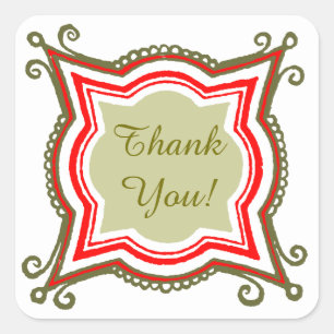 Gold Red Custom Danke Stickers