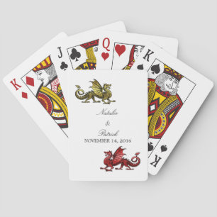 Gold Red Dragon Wedding Playing Cards Spielkarten