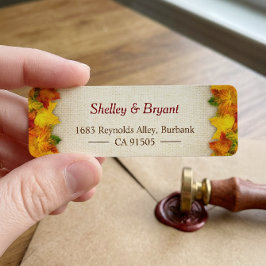 Gold Red Herbst lässt Rustikales Burlap Saison