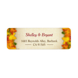 Gold Red Herbst lässt Rustikales Burlap Saison