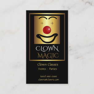 Gold Red Nose Clown-Logo Visitenkarte