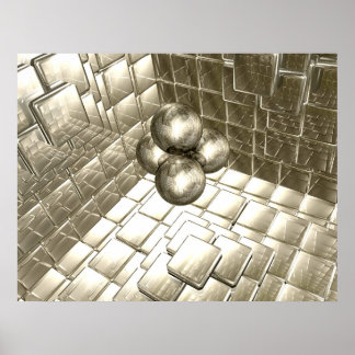Gold Reflection Room Poster