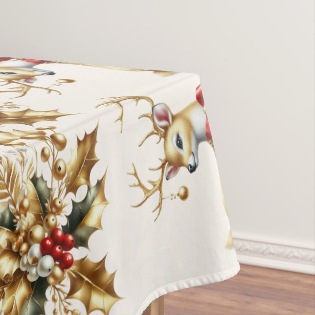 Gold Rentier Holiday Tableclout Tischdecke (Beispiel)