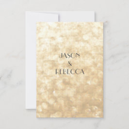 Gold Response Card auf Einladung zur Hochzeit