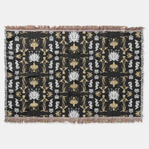 Gold Retro Art Nouveau Print Decke