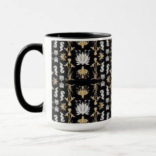 Gold Retro Art Nouveau Print Tasse