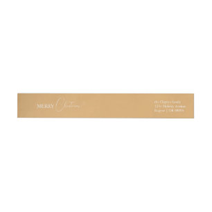 Gold Retro Boho Minimalistische Weihnachtsadresse