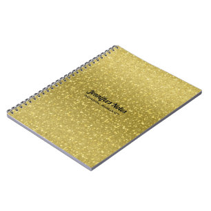 Gold Retro Glitzer und Glitzern Notizblock