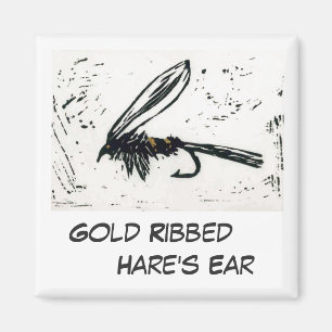 "Gold Ribbed Hare's Ohr" Fliegenfischen Art Magnet
