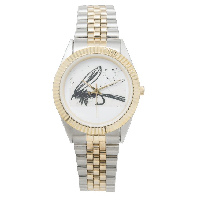 Gold Ribbed Hare's Ohr für Fliegenbinden und Angel Armbanduhr (Vorderseite)