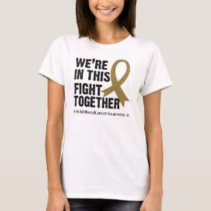 Gold-Ribbon-Kinderkrebs zusammen T-Shirt