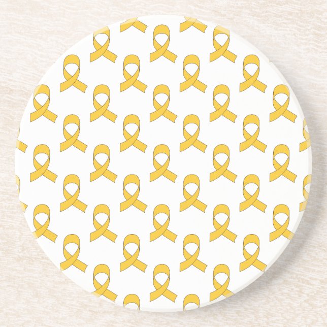 Gold Ribbon-Muster Getränkeuntersetzer (Vorne)
