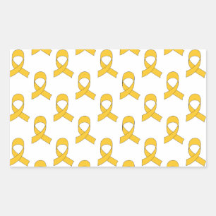 Gold Ribbon-Muster Rechteckiger Aufkleber