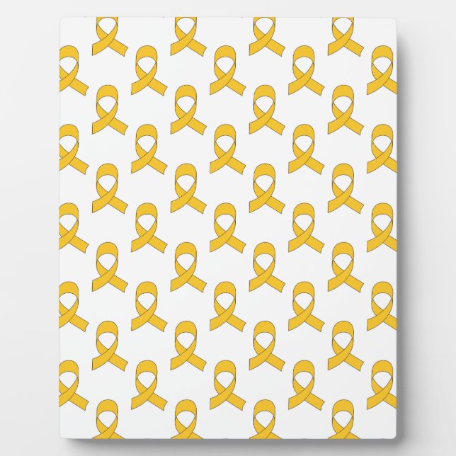 Gold Ribbon Pattern Fotoplatte (Vorderseite)