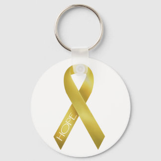 Gold Ribbon Schlüsselanhänger