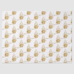 Gold Ribbon Weihnachtsbaum Geschenkpapier Seidenpapier