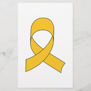 Gold Ribbon Zeichnend Briefpapier