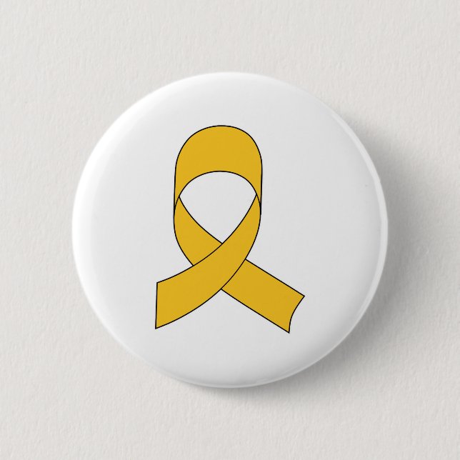 Gold Ribbon Zeichnend Button (Vorderseite)