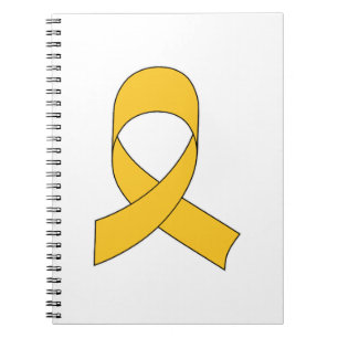 Gold Ribbon Zeichnend Notizblock