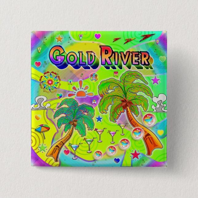 Gold River Geist Fokussierknopf Button (Vorderseite)