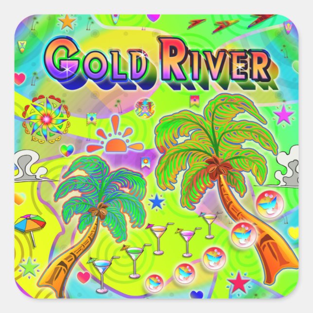 Gold River Mind Focus Sticker (Vorderseite)