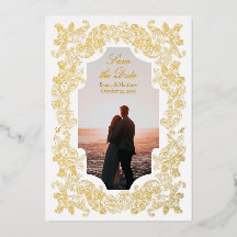 Gold Rokoko Foto Save the Date
