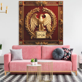 Gold Roman Kaiseradler über Rot Nr. 4 Leinwanddruck