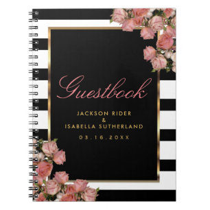 Gold rose avec bandes noires et blanches - Livre d