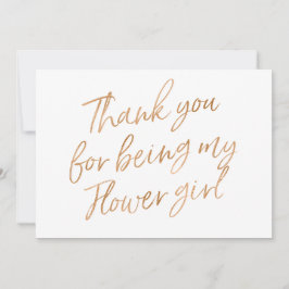 Gold Rose "Danke, dass du meine Blume Mädchen bist Dankeskarte