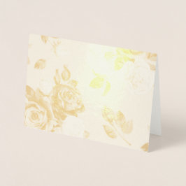Gold Rose Foil Card, Standard (5"x7") Folienkarte