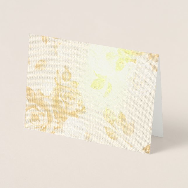 Gold Rose Foil Card, Standard (5"x7") Folienkarte (Vorderseite)