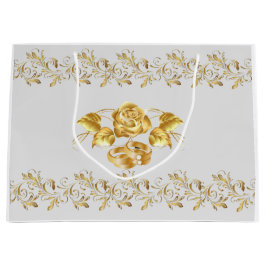 Gold Rose Hochzeit große Geschenktasche Große Geschenktüte