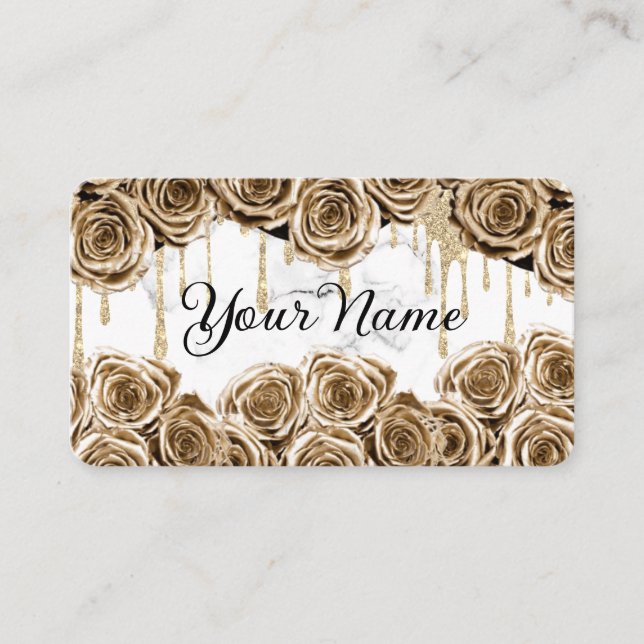 Gold-Rose-Marmor Visitenkarte (Vorderseite)