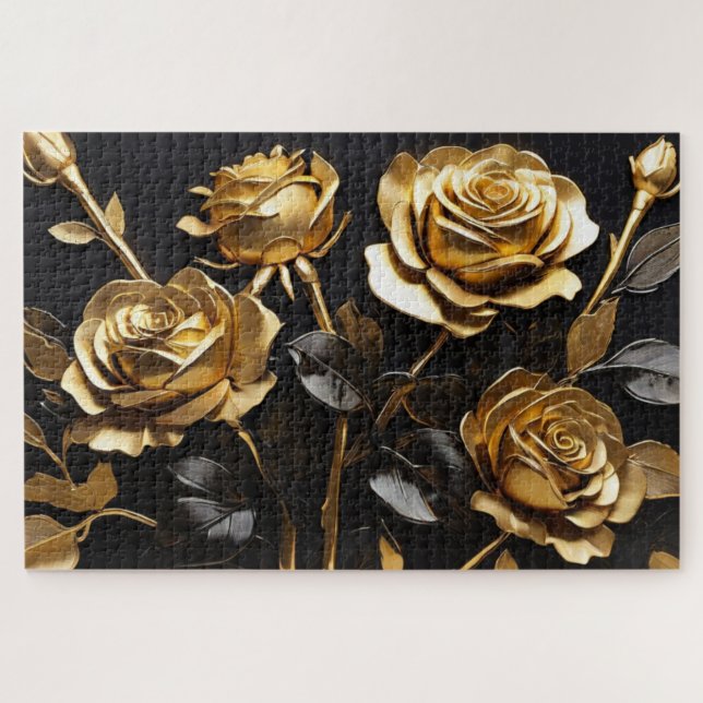 Gold Rose Moderne Akryline (Horizontal)