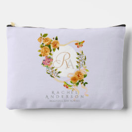 Gold-Rose-Multigram-Lila Drucktasche Zubehörtasche