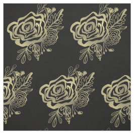Gold Rose Muster Französisch Florals Stoff