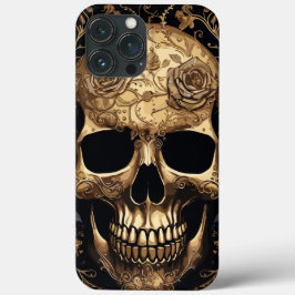 Gold Rose Skull Case-Mate iPhone Hülle