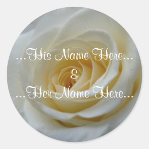 Gold-Rose-Sticker Romantische Rose Hochzeitskleber Runder Aufkleber