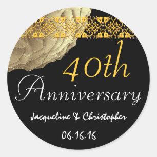 GOLD Rose Sticker zum 40. Jubiläum