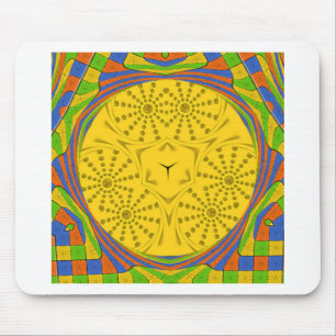 Gold Rot Blau Grün Königlich Ägyptisch. Mousepad