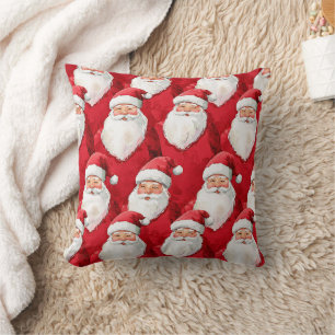 Gold Roter Weißer Fröhlicher Weihnachtsmann Weihna Kissen