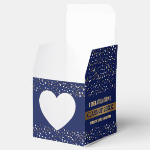 Gold Royal Blue Graduate Class Year Custom Geschenkschachtel