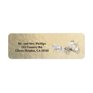 Gold Royal Princess Storybook Carriage & Unicorn